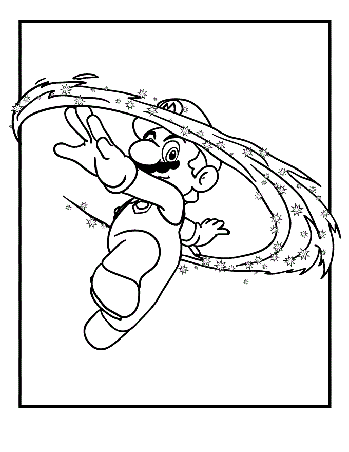 Super Mario Coloring Pages For Kids