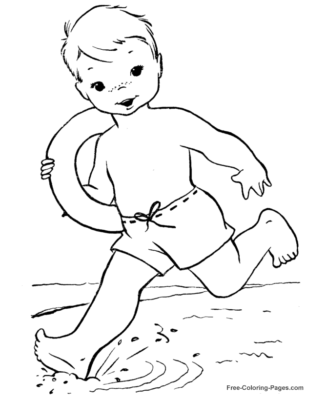 summer beach Colouring Pages (page 2)