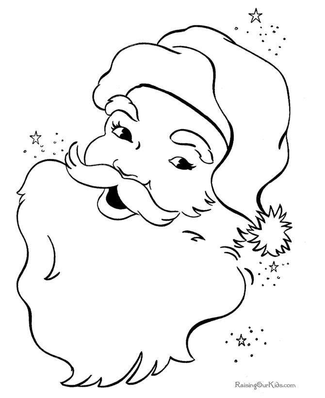 Santa coloring pages printable for kids looking for christmas
