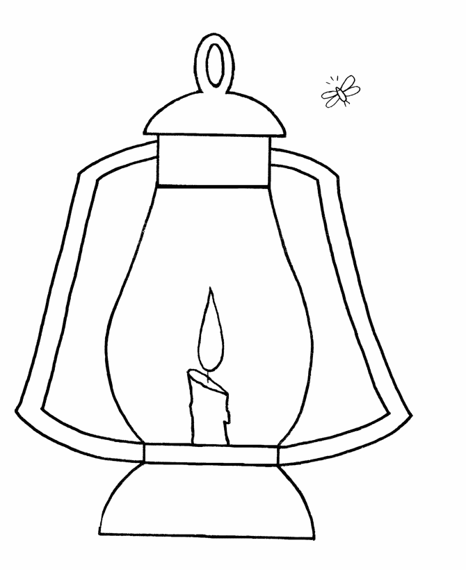 Learning Years: Lantern Coloring Page - Simple Shape