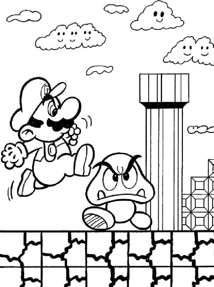 Free Mario Coloring Pages | Printable Coloring Pages