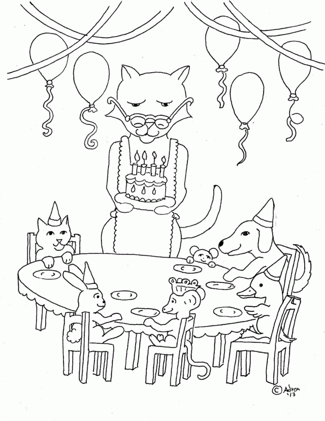 Birthday Coloring Pages Party Invitations Fast Custom 18950 Party