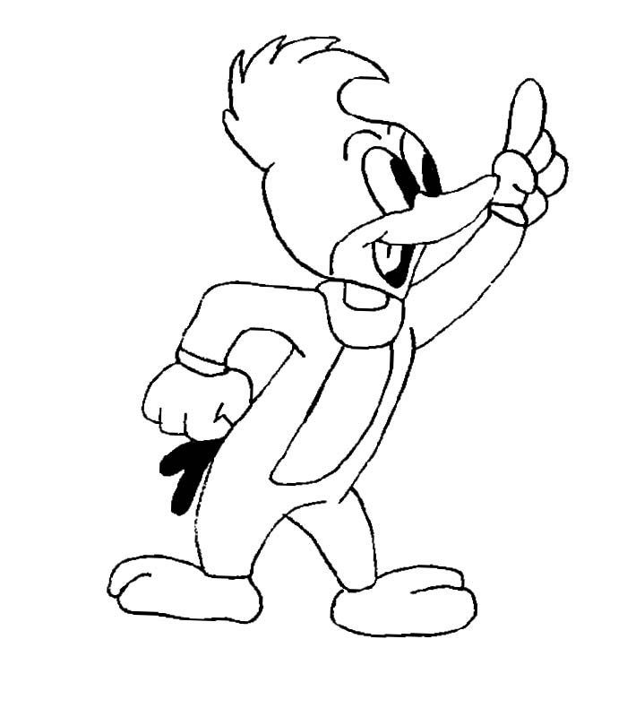 Winnie Woodpecker Coloring Page | Coloring