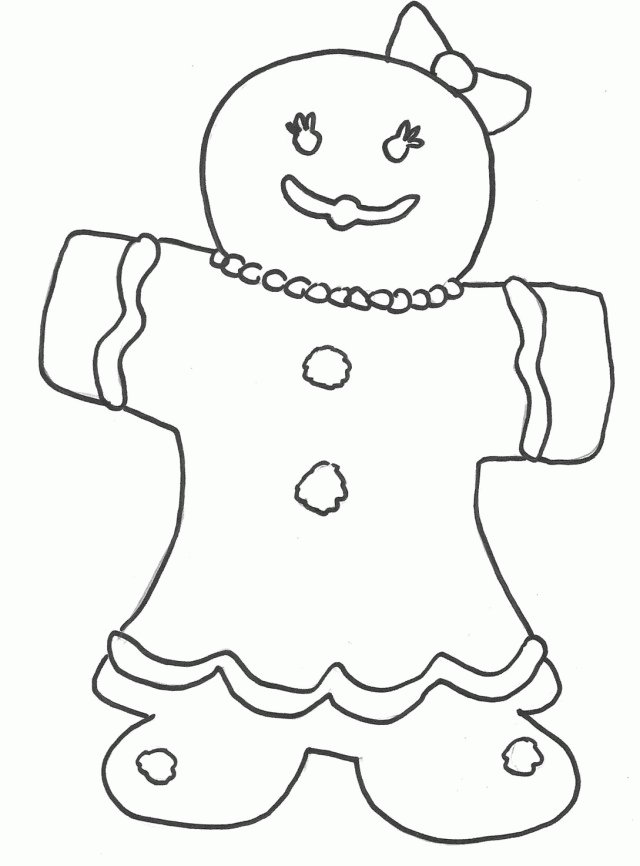 Pictures Gingerbread Girl Coloring Pages Gingerbread Coloring