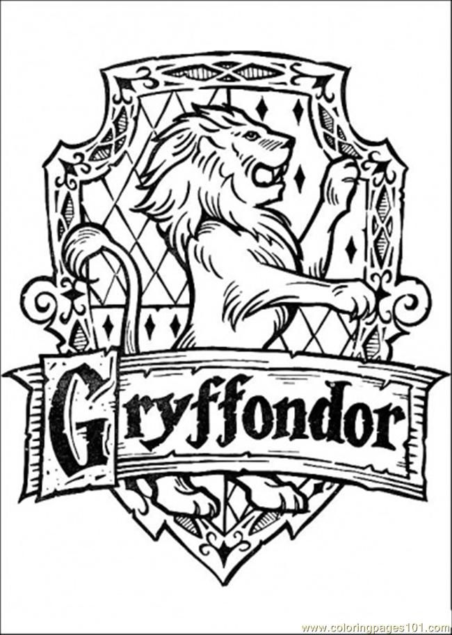 Coloring Pages Gryffondor (Cartoons > Harry Potter) - free