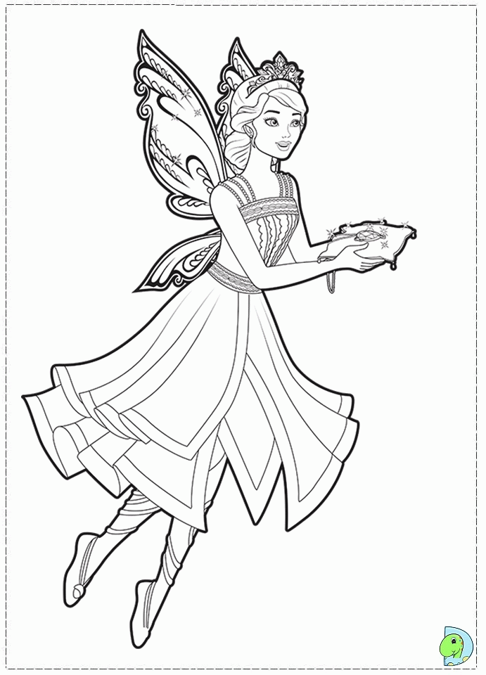 the princess and fairy Colouring Pages