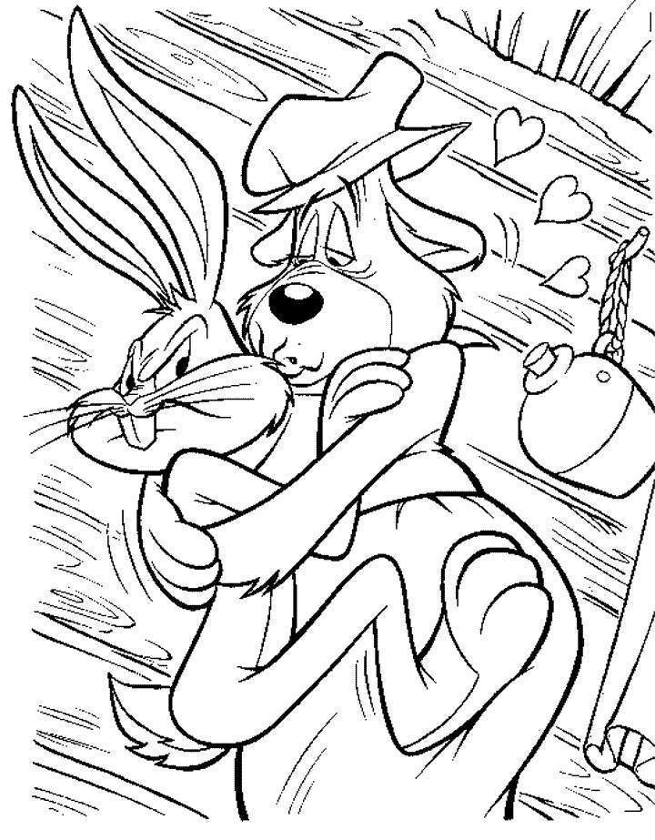 Bugs Bunny Cartoon Coloring Pages