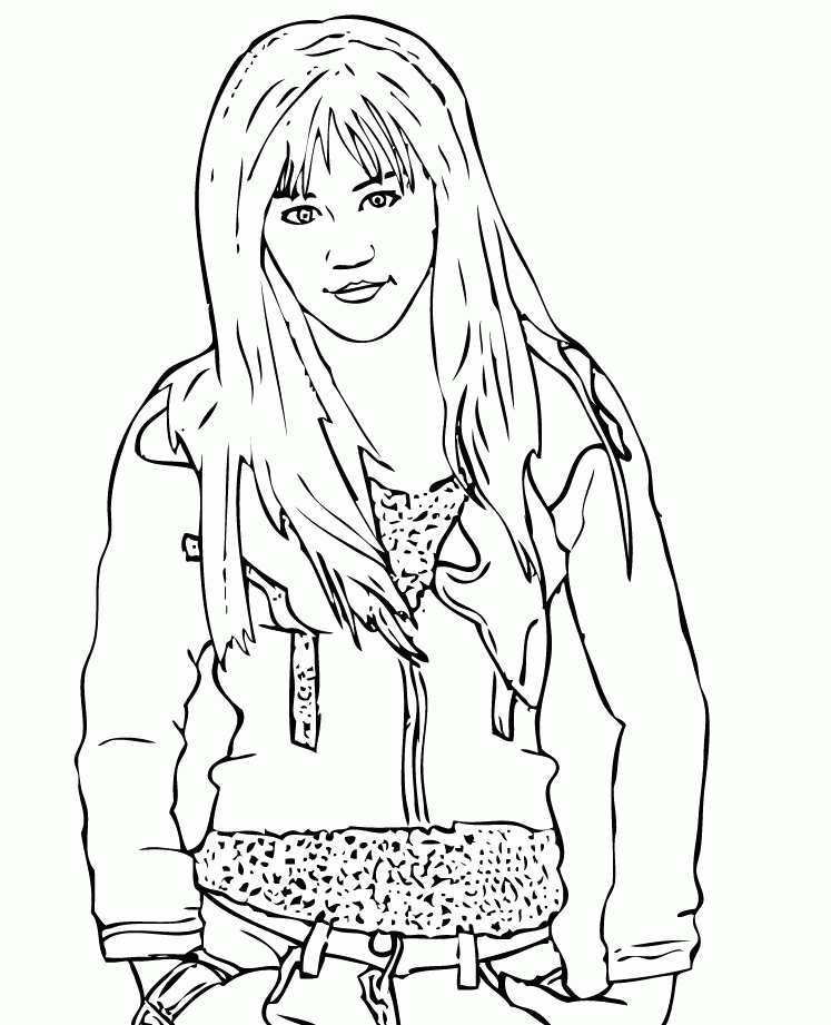 Hannah Montana Coloring Pages Online - Figure Coloring Pages