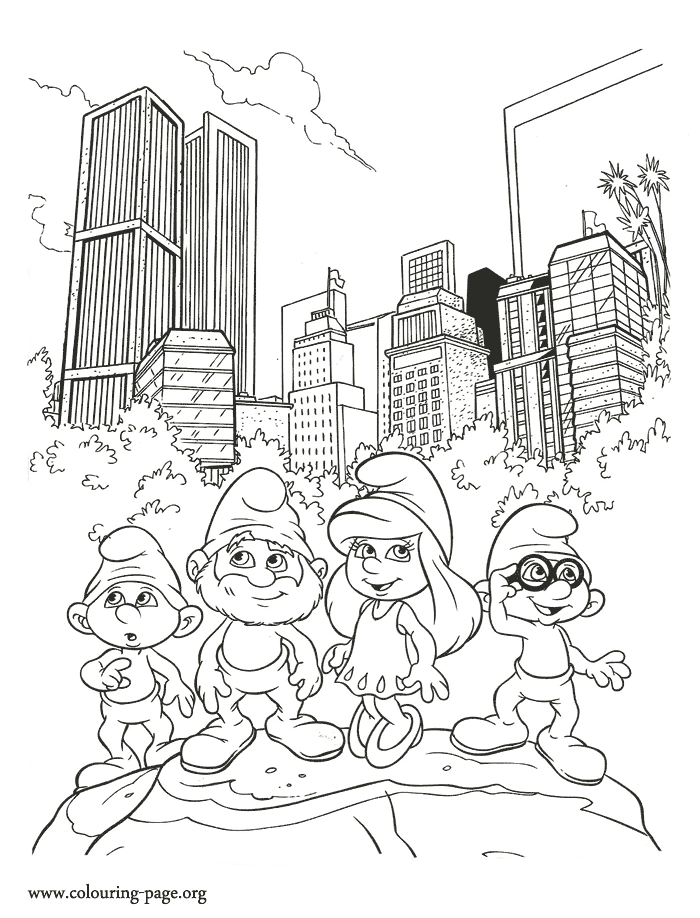 ny smurf Colouring Pages