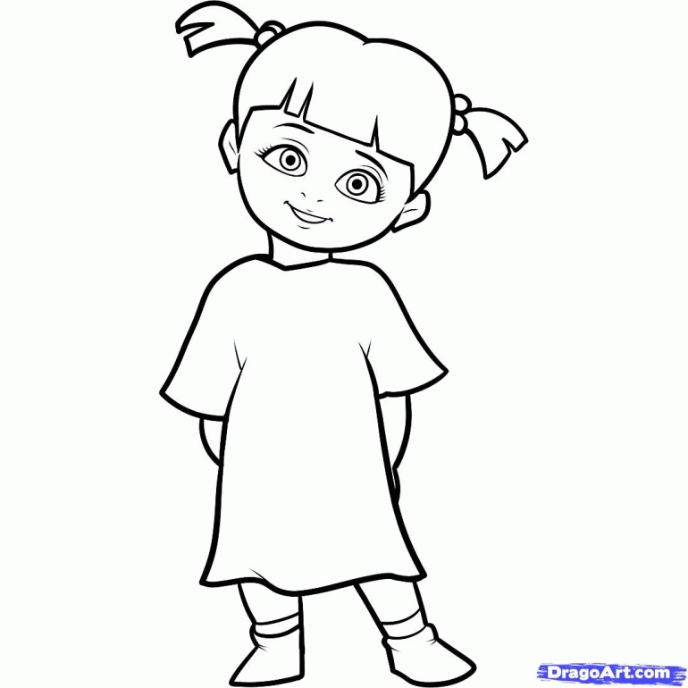 Monsters Inc Coloring Pages Boo | Online Coloring Pages
