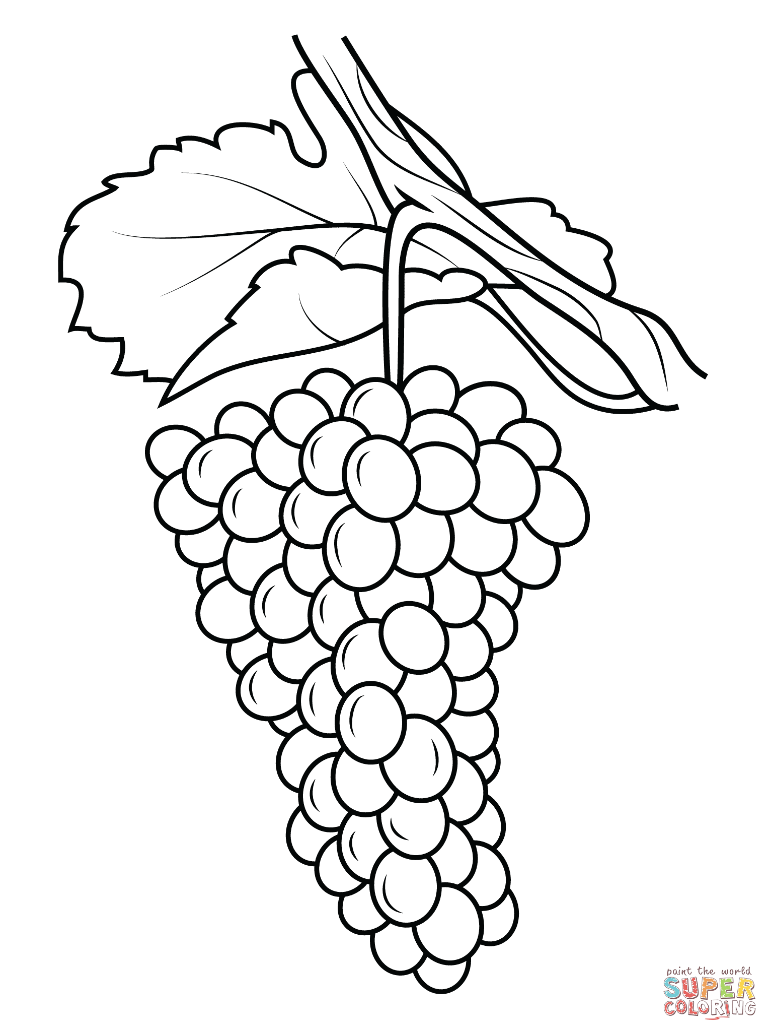 Grapes coloring pages | Free Coloring Pages
