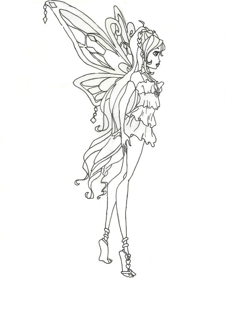 Winx Club Bloom Believix - Coloring Pages for Kids and for Adults