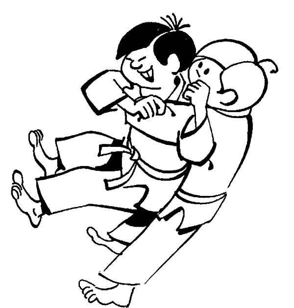 Vital Point Strike Karate Coloring Pages : Batch Coloring