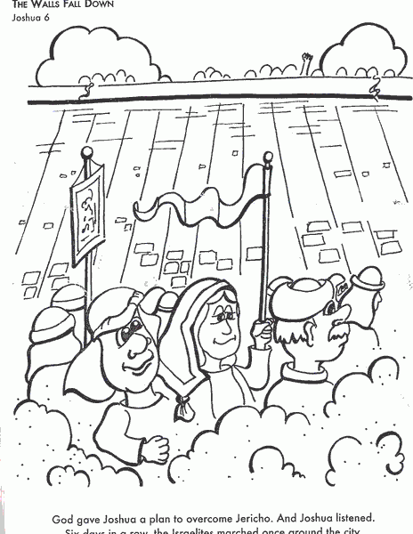 Joshua And The Battle Of Jericho Coloring Page - Auromas.com