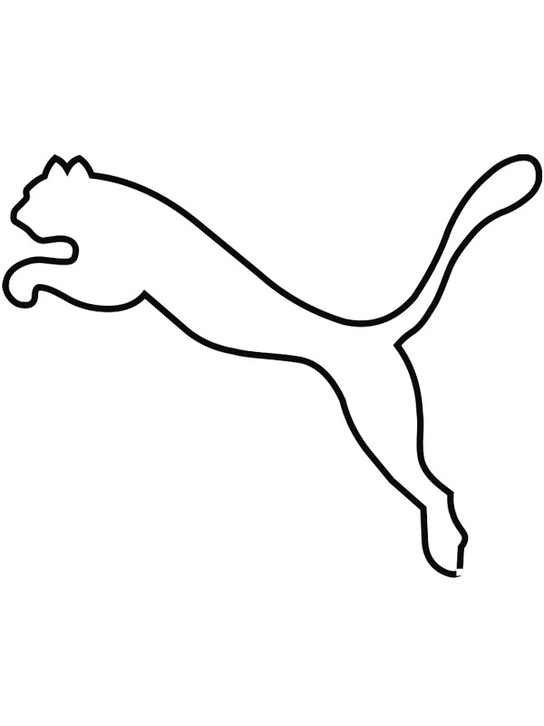 Puma logo color page | 1001coloring.com