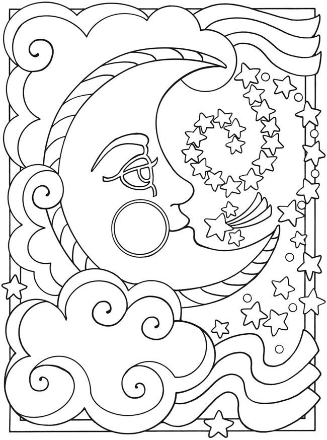 Free Moon And Stars Coloring Pages Printable, Download Free Clip Art, Free  Clip Art on Clipart Library