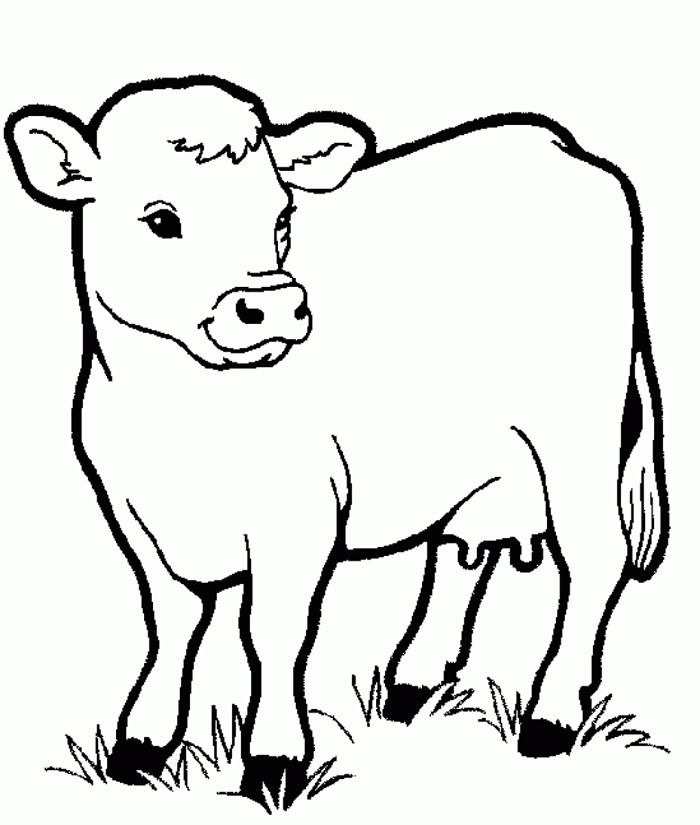 Cow Animals Coloring Pages For Kids ~ Printable Coloring Animal ...