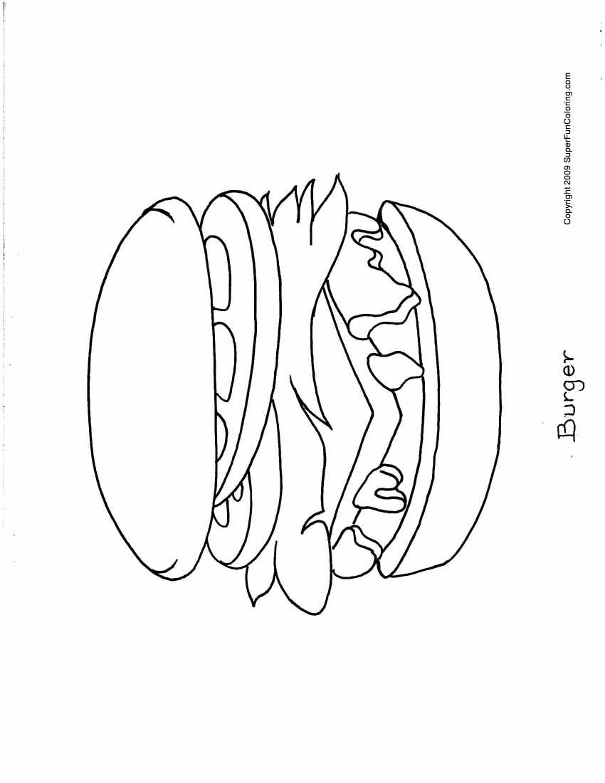 Food Coloring Pages - Free Printable Coloring Sheets of Food