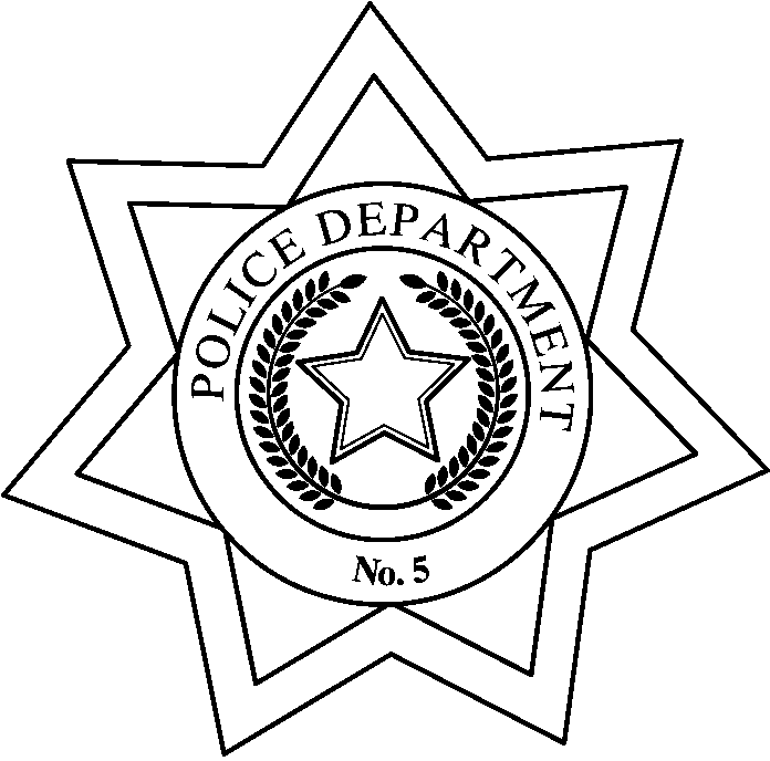 Police Badge Coloring Page