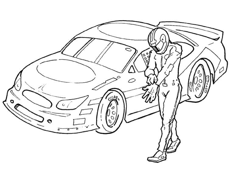 Study Nascar Coloring Pages For Kids Az Coloring Pages, Simple ...
