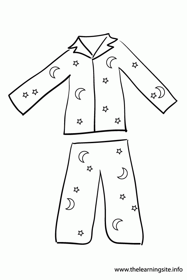 Pajamas Black And White Clipart - Clipart Kid