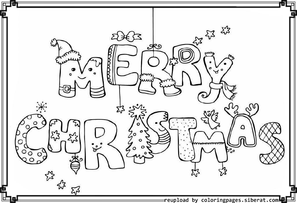 Merry christmas coloring pages to download and print for free