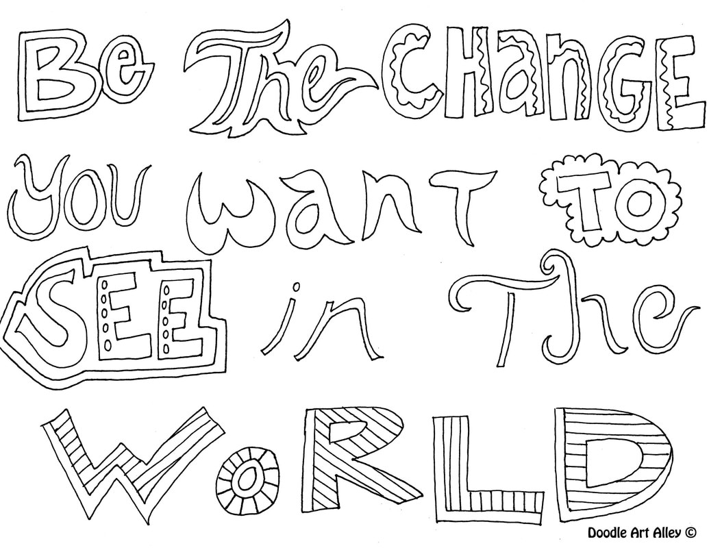 Inspirational Quote Coloring Pages - Doodle Art Alley