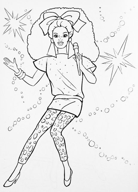 1980s clothing Colouring Pages | Barbie coloring pages, Barbie coloring, Colouring  pages