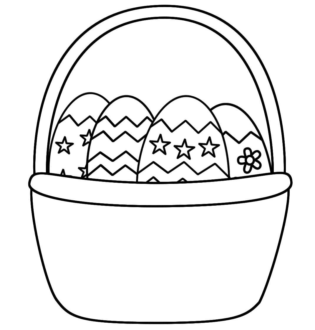 Empty Easter Basket Coloring Page - Coloring Pages for Kids and ...