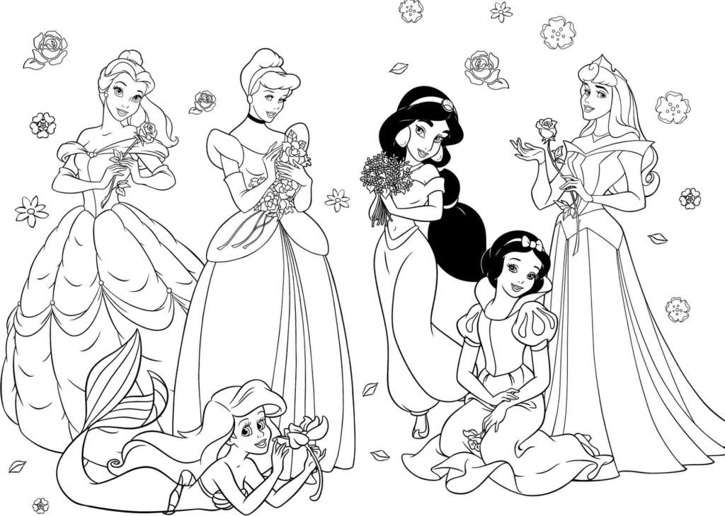 Coloring Pages: Disney Princess Coloring Pages, Archaicfair Disney ...