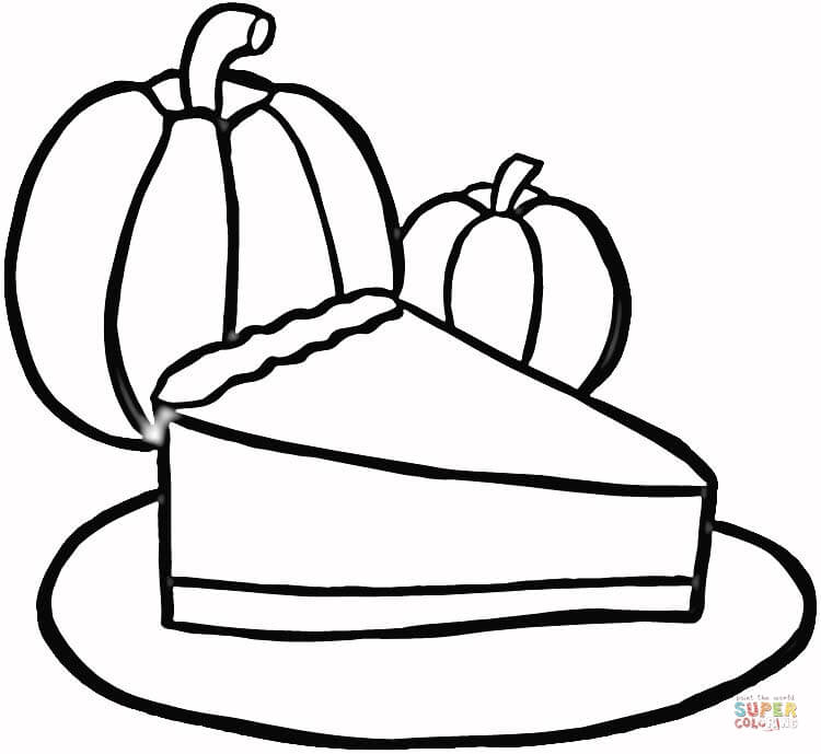 Piece of Pumpkin Pie coloring page | Free Printable Coloring Pages