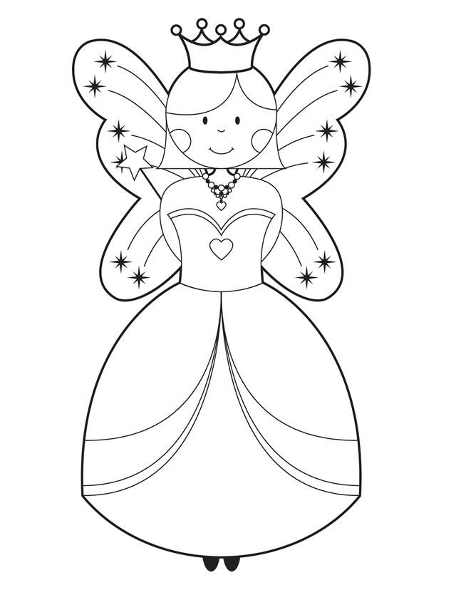 fairy godmother printable coloring book fantasy pages