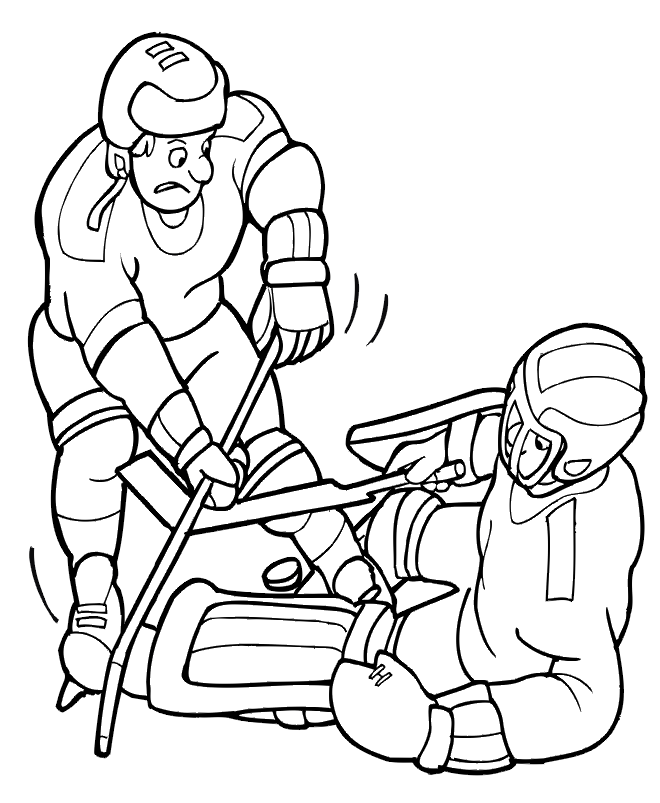 Hockey Ice Coloring Page | Kids Coloring Page