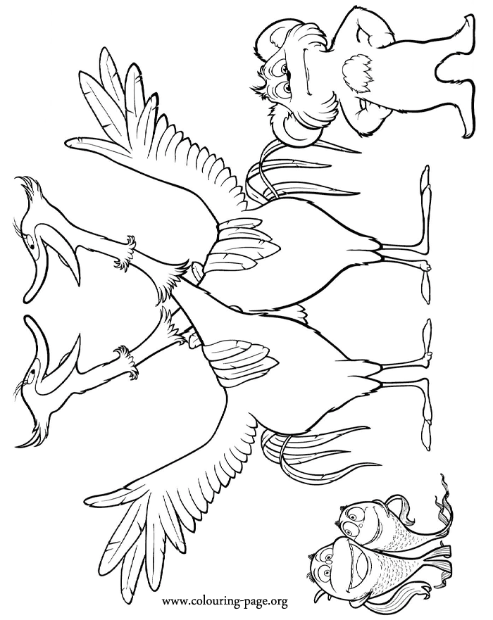 The Lorax - Pip, Humming-Fish and Swamee-Swans coloring page