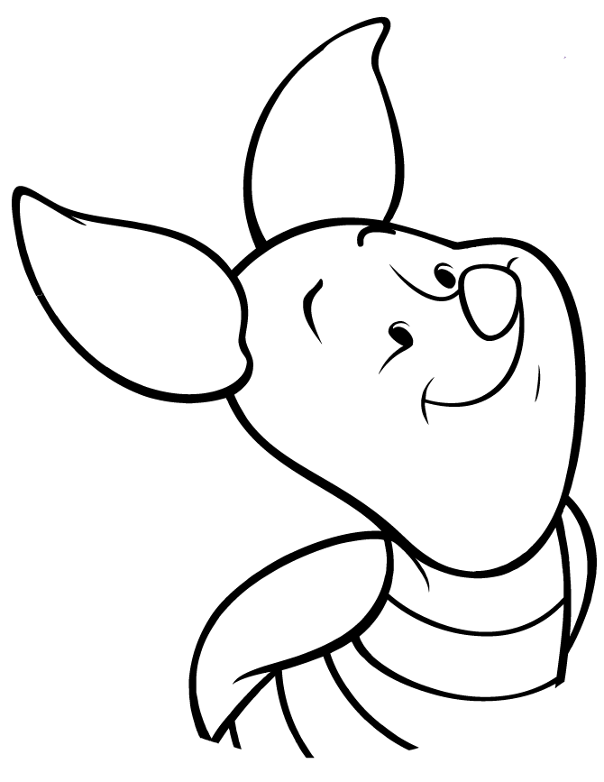 Cute Piglet For Kids Coloring Page | Free Printable Coloring Pages