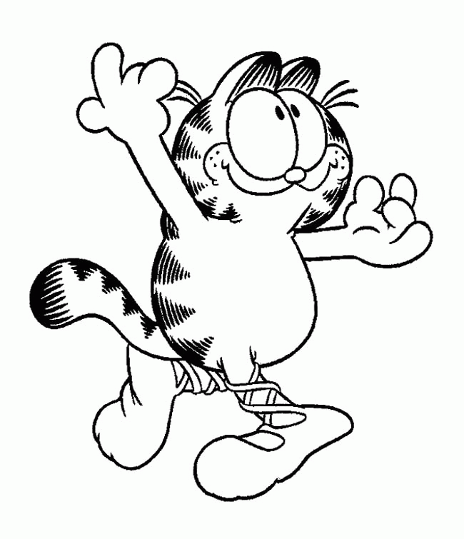 Garfield-Dance-Coloring-Page