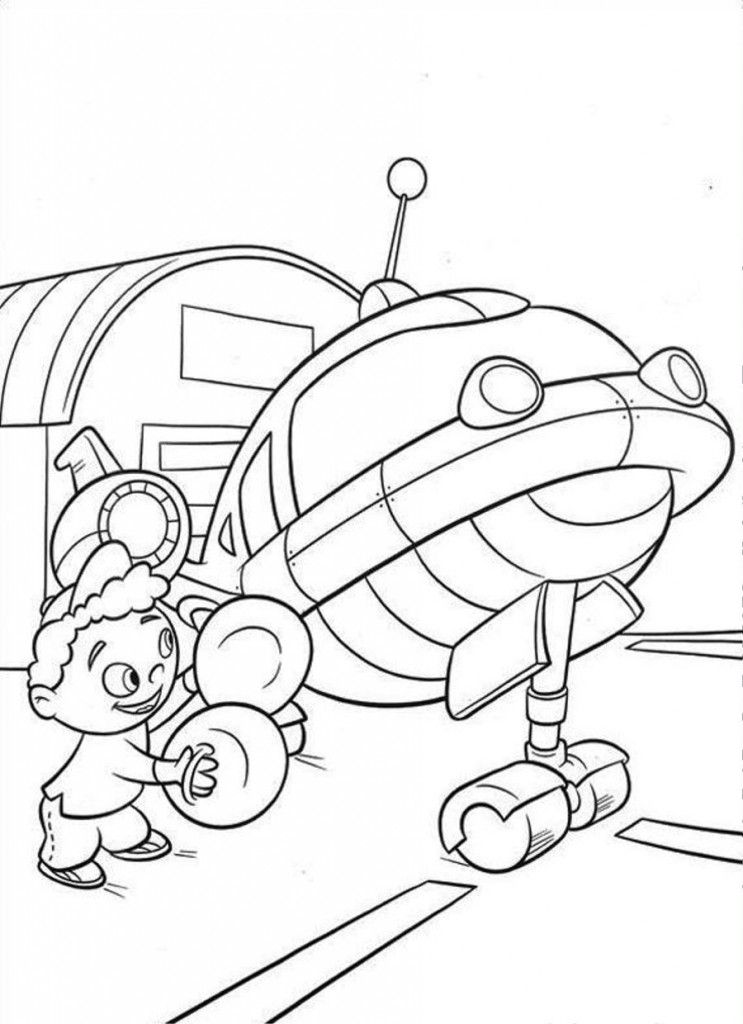 Funny: Educational Little Einstein Spaceship Coloring Page
