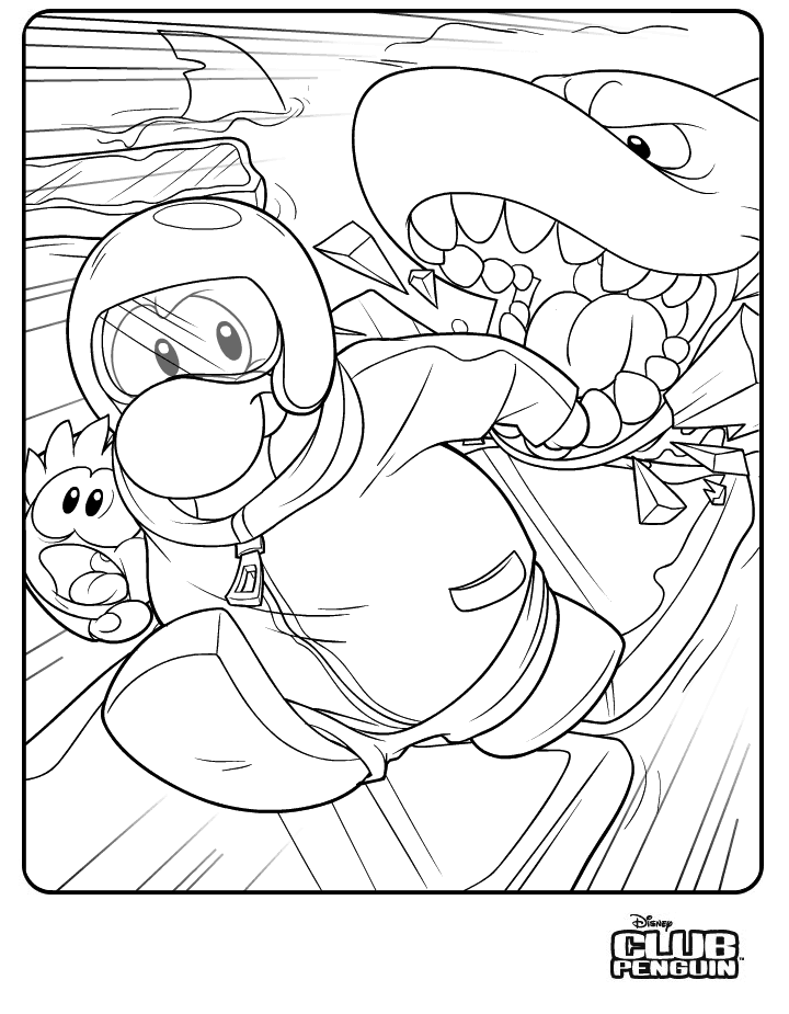 Club Penguin Coloring Pages club penguin coloring pages to print