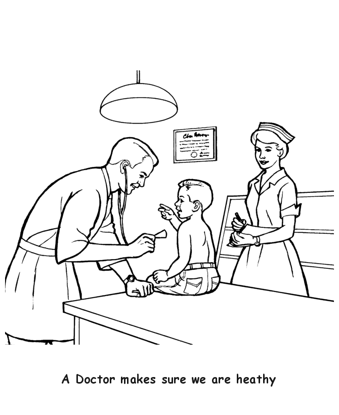 Doctor coloring page | Happy images