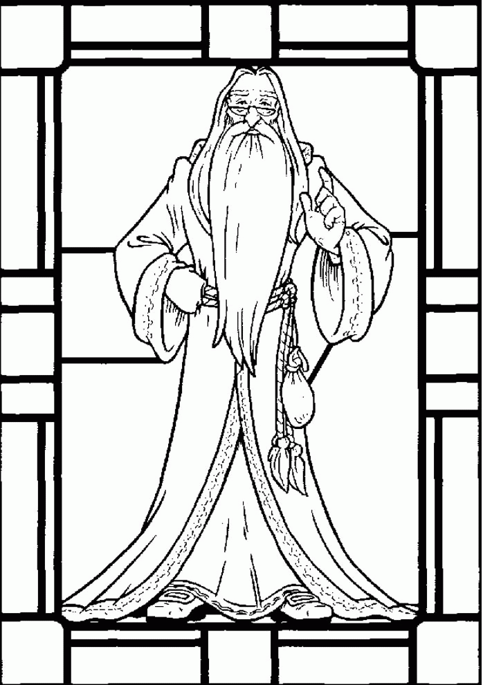 Dumbledore &quotHarry Potters Profesor " Coloring Pages