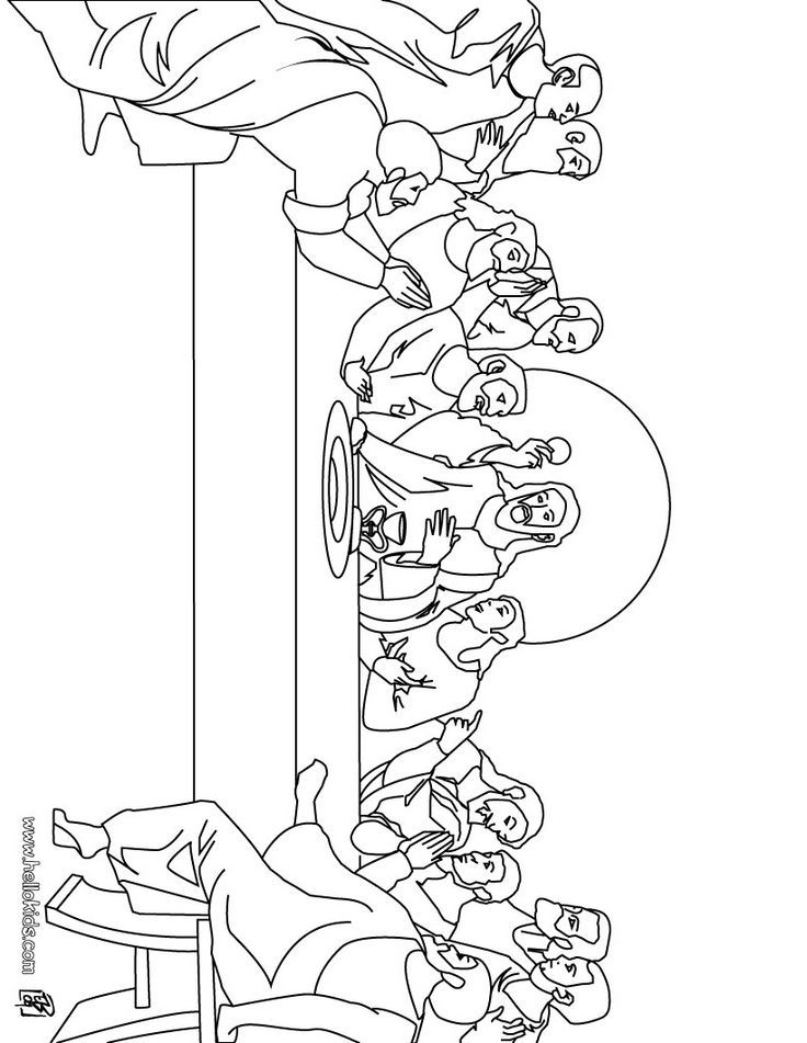 The Last Supper coloring page | Christianity for kids