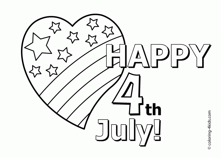 July 4 Coloring Pages USA Independence Day Coloring Pages For