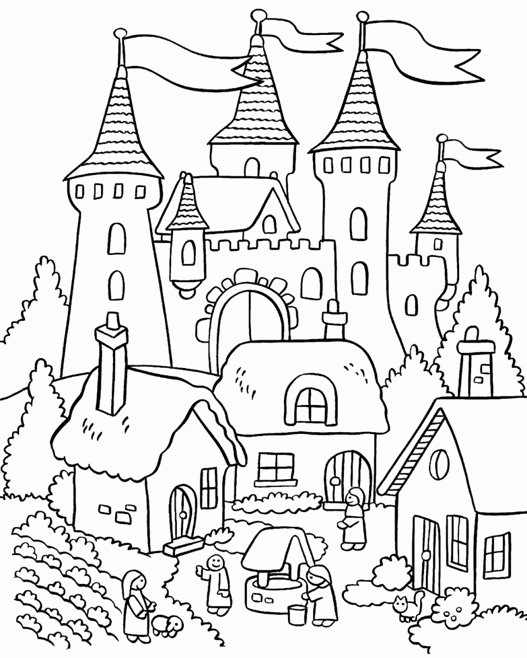 Coloring Pages Of Gardens - Coloring Page