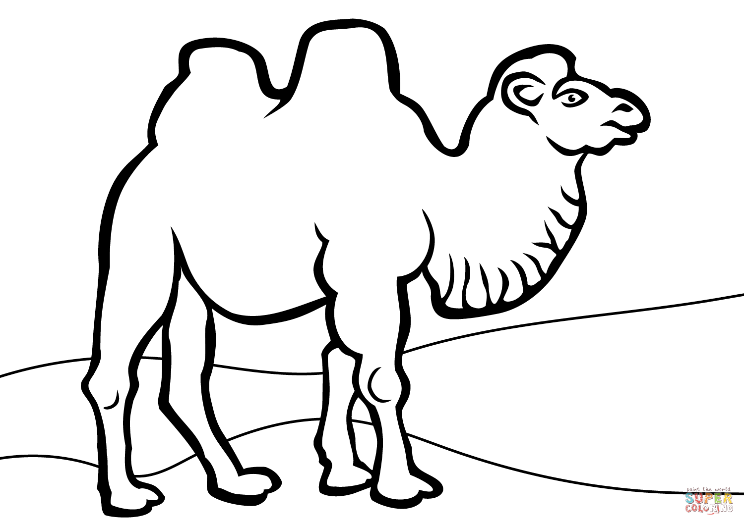 Bactrian Camel coloring page | Free Printable Coloring Pages