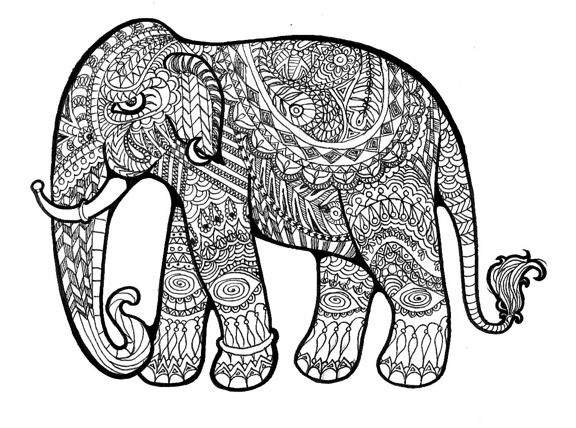 Related Indian Elephant Coloring Pages item-20087, Indian Elephant ...