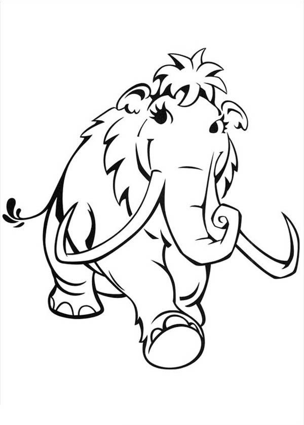 Lovely Peaches Walking Around in Ice Age Coloring Pages | Bulk Color