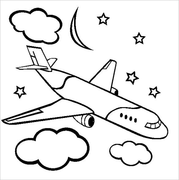 18+ Airplane Coloring Pages - PDF, JPG | Free & Premium Templates