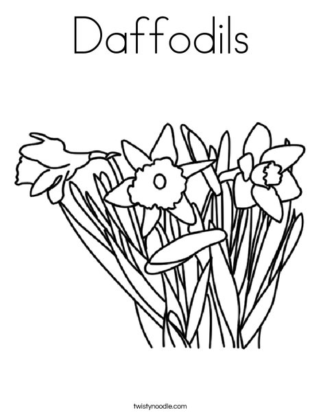 Daffodils Coloring Page - Twisty Noodle