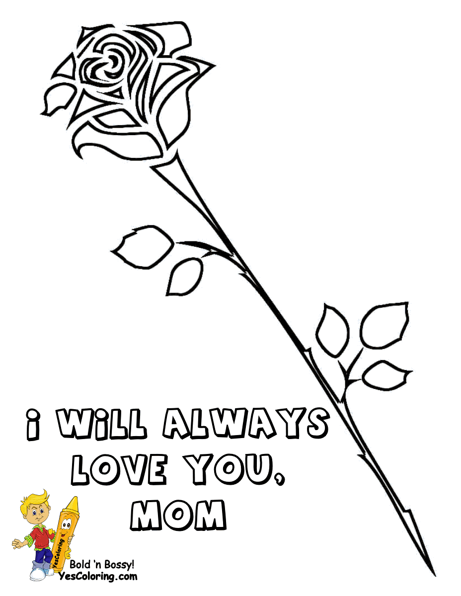 I Will Always Love You Mothers Day Coloring Page
