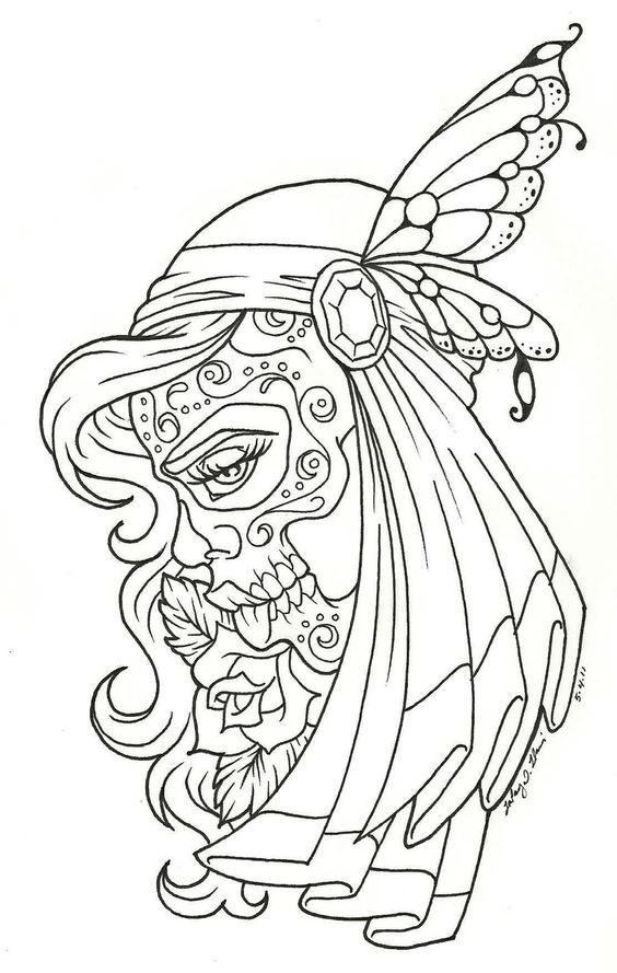Day of the Dead children | Day of the dead coloring page ...